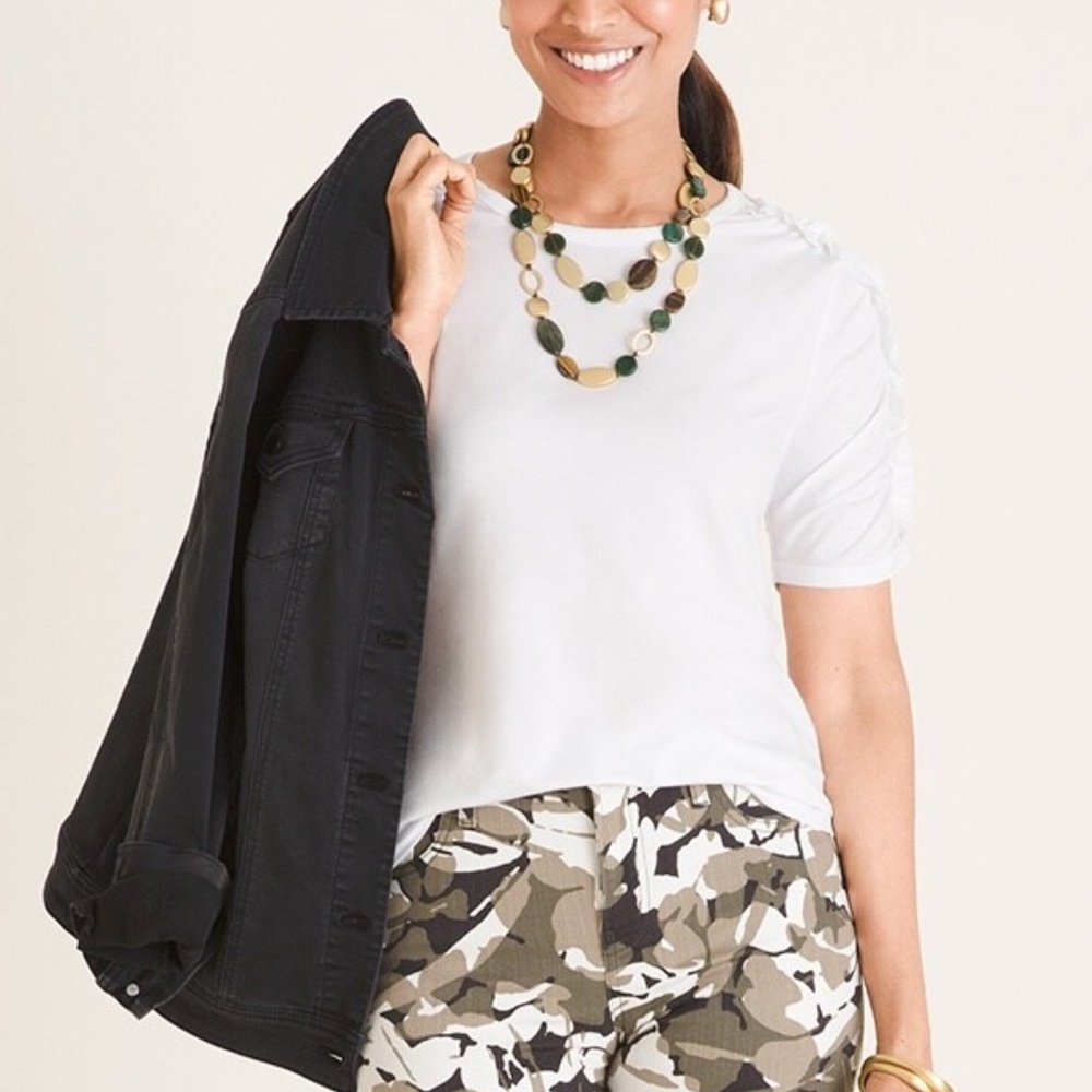 CHICO'S Ruffle-Sleeve Tee